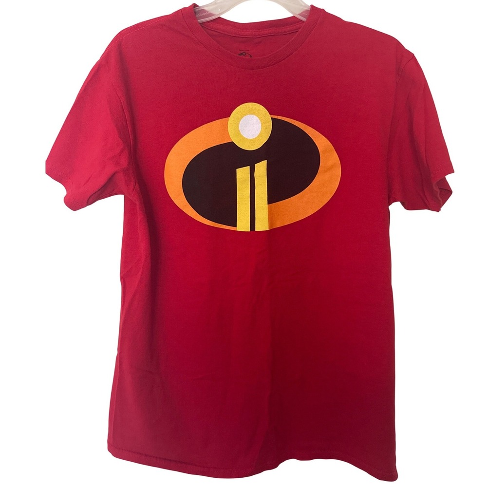 Disney Pixar Incredibles 2 T-Shirt Unisex Medium Red Graphic Logo Tee